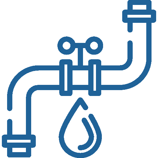 Gas lines and heating points